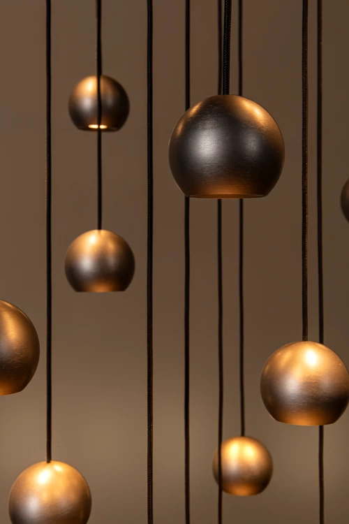 Lucide MONTANA - Suspension - LED Dim. - CCT - 16x5,7W 2700K/4000K - Café | Premium - ambiance 5